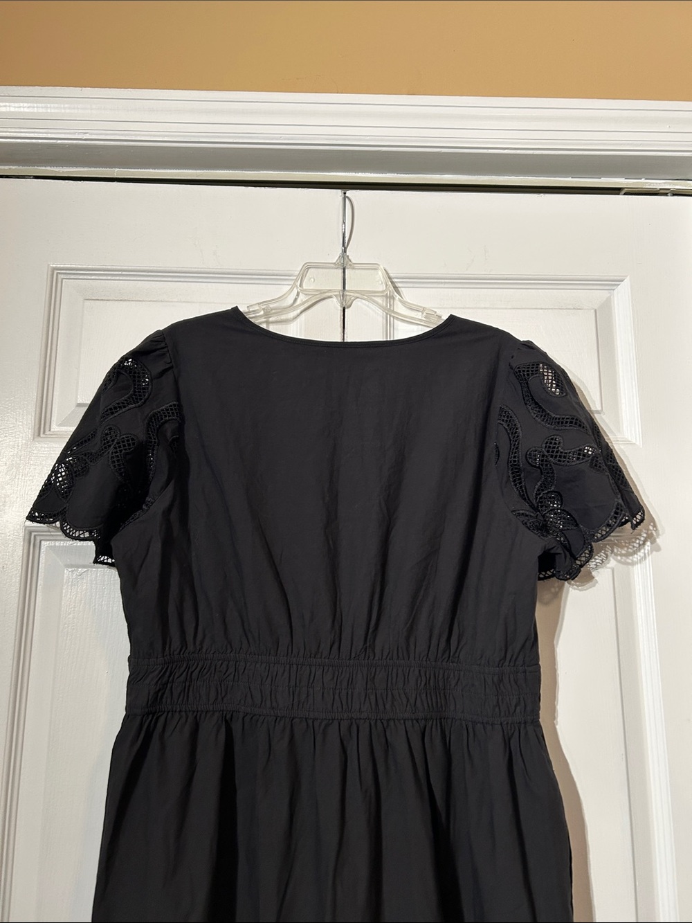 NWT PrettyGarden Black Eyelet Midi Dress Size XL Short Sleeves - Picture 11 of 15